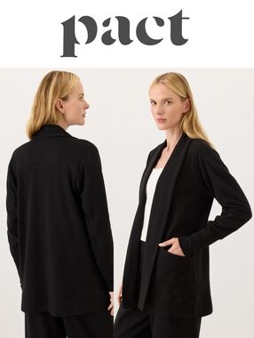 NEW Pact Organic Cotton Women's Airplane Wrap Cardigan - Medium